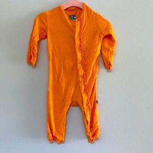 Kickee pants coverall in orange size 3-6 months